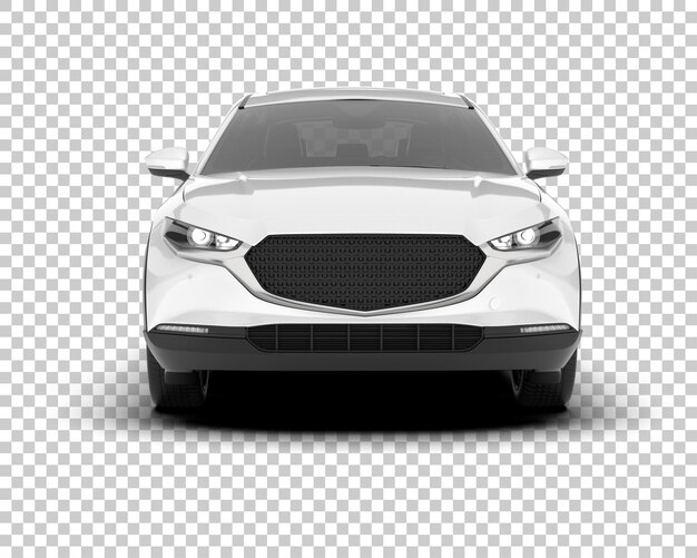 SUV blanco realista sobre fondo transparente Ilustración de renderizado 3d