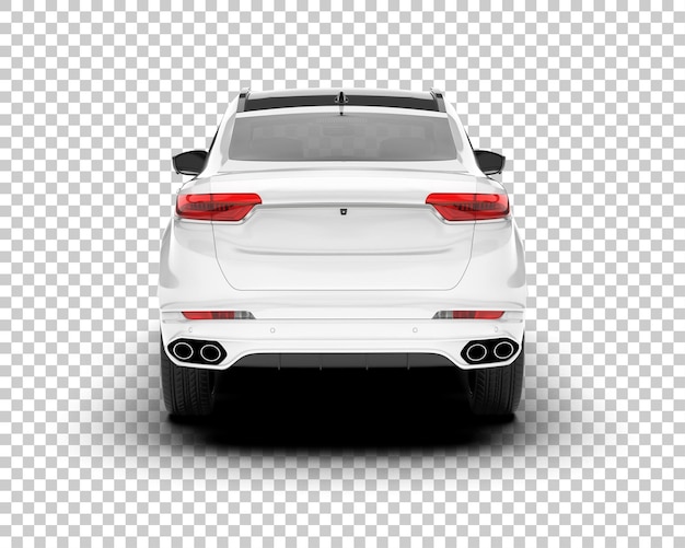 PSD suv blanco realista sobre fondo transparente ilustración de renderizado 3d