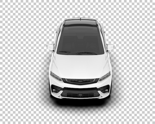 SUV blanco realista sobre fondo transparente Ilustración de renderizado 3d