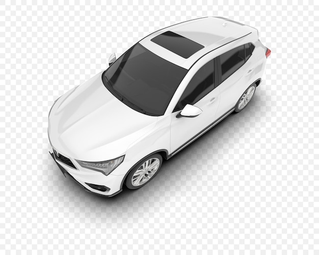 SUV blanco con un techo solar panorámico un automóvil con un diseño moderno