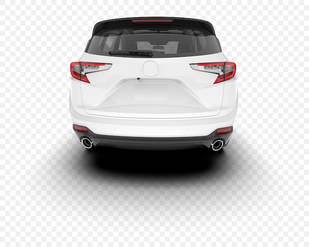 SUV blanco de vista trasera Diseño moderno de automóviles