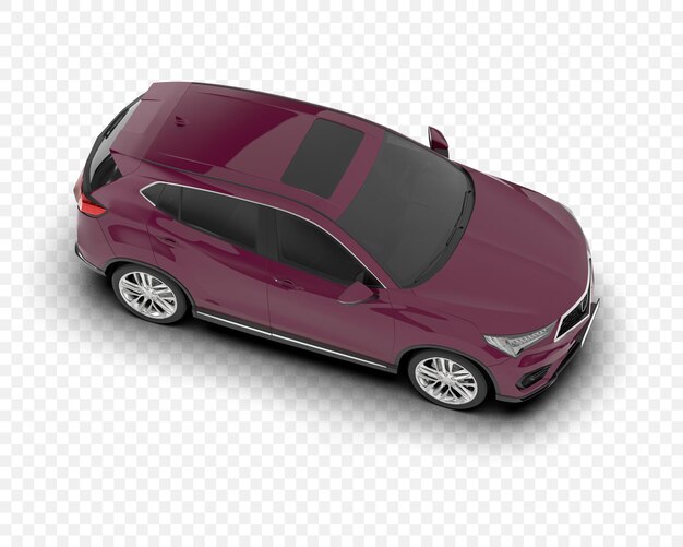 SUV burgundy moderno aislado sobre un fondo blanco