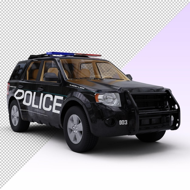 Suv coche de policía negro