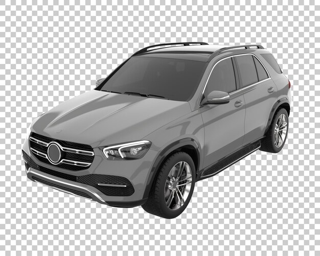 SUV em fundo transparente. renderização 3D - ilustração