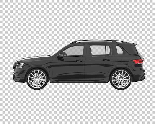 SUV em fundo transparente. renderização 3D - ilustração