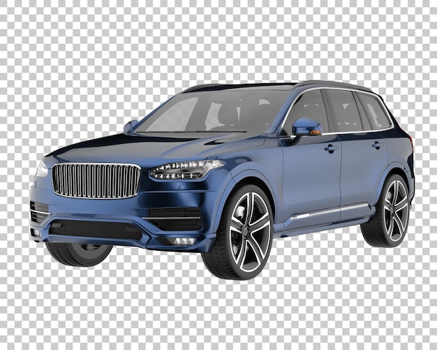 SUV em fundo transparente. renderização 3D - ilustração