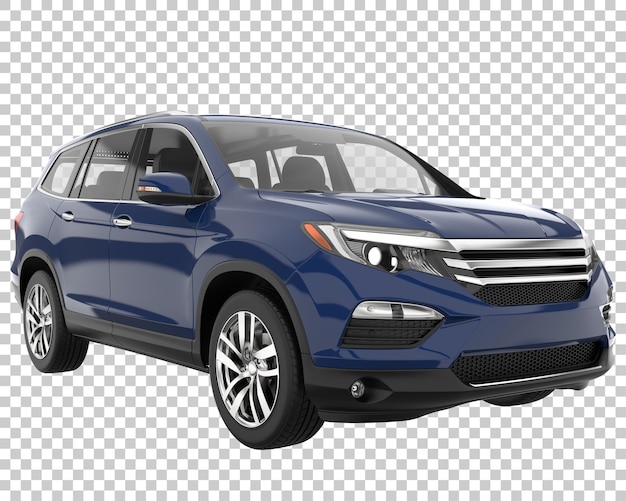 SUV em fundo transparente. renderização 3D - ilustração