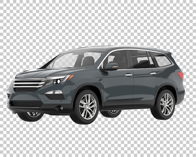 SUV em fundo transparente. renderização 3D - ilustração