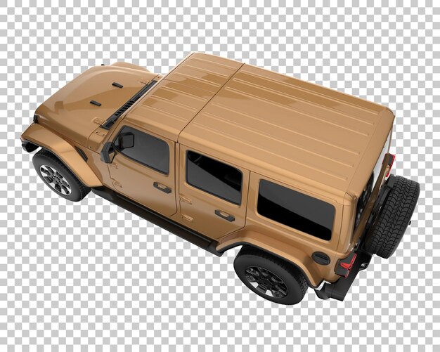 Suv em fundo transparente. renderização 3d - ilustração