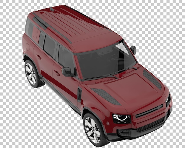 Suv em fundo transparente. renderização 3d - ilustração