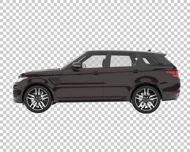 SUV em fundo transparente. renderização 3D - ilustração