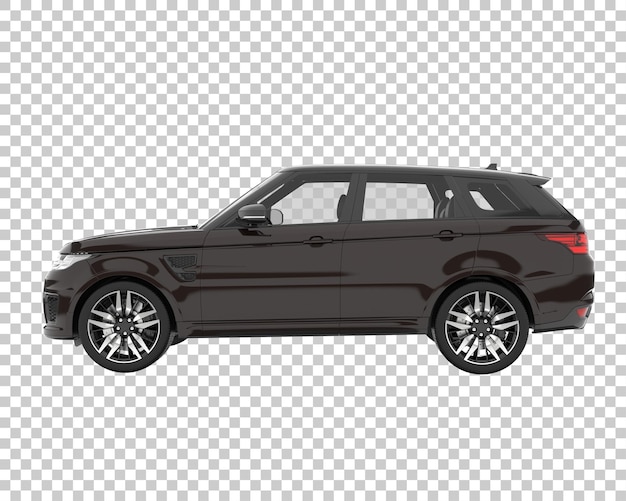 Suv em fundo transparente. renderização 3d - ilustração