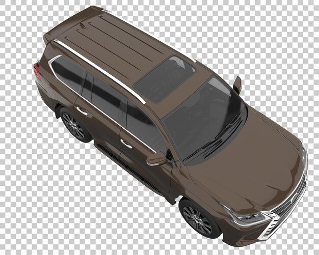 Suv em fundo transparente. renderização 3d - ilustração