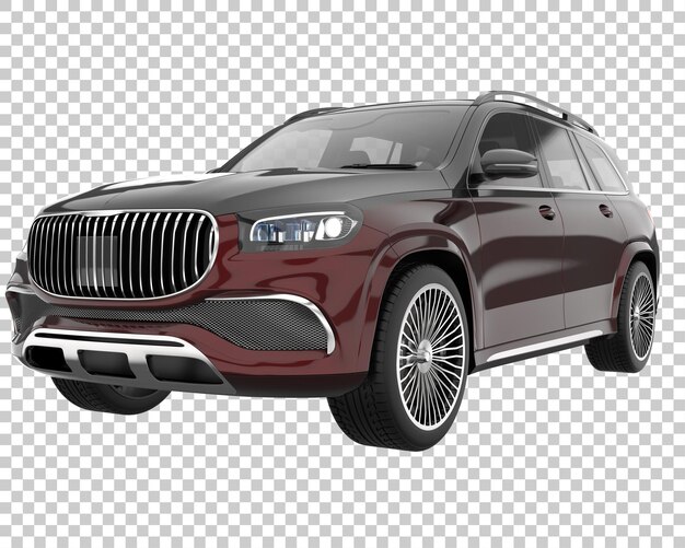 SUV em fundo transparente. renderização 3D - ilustração