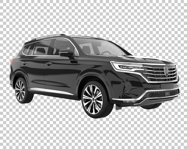SUV em fundo transparente. renderização 3D - ilustração