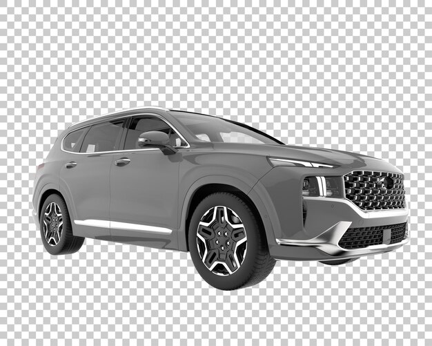 SUV em fundo transparente. renderização 3D - ilustração