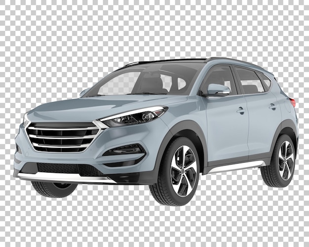 SUV em fundo transparente. renderização 3D - ilustração