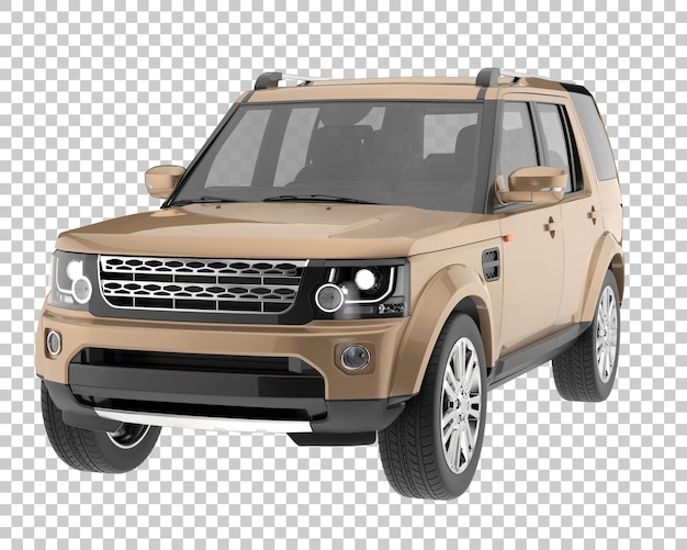 Suv em fundo transparente. renderização 3d - ilustração