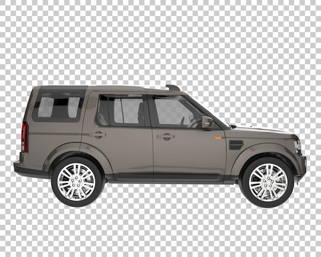 SUV em fundo transparente. renderização 3D - ilustração