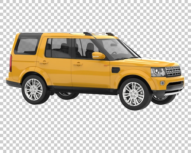 SUV em fundo transparente. renderização 3D - ilustração