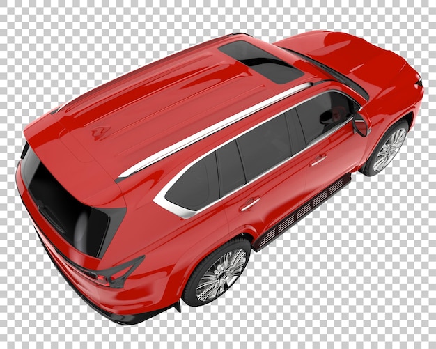 Suv em fundo transparente. renderização 3d - ilustração