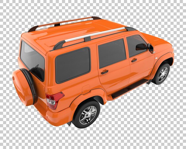 Suv em fundo transparente. renderização 3d - ilustração