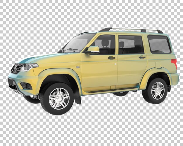 Suv em fundo transparente. renderização 3d - ilustração