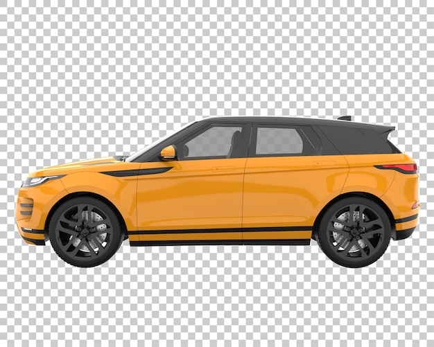 SUV em fundo transparente. renderização 3D - ilustração