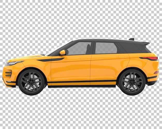 SUV em fundo transparente. renderização 3D - ilustração