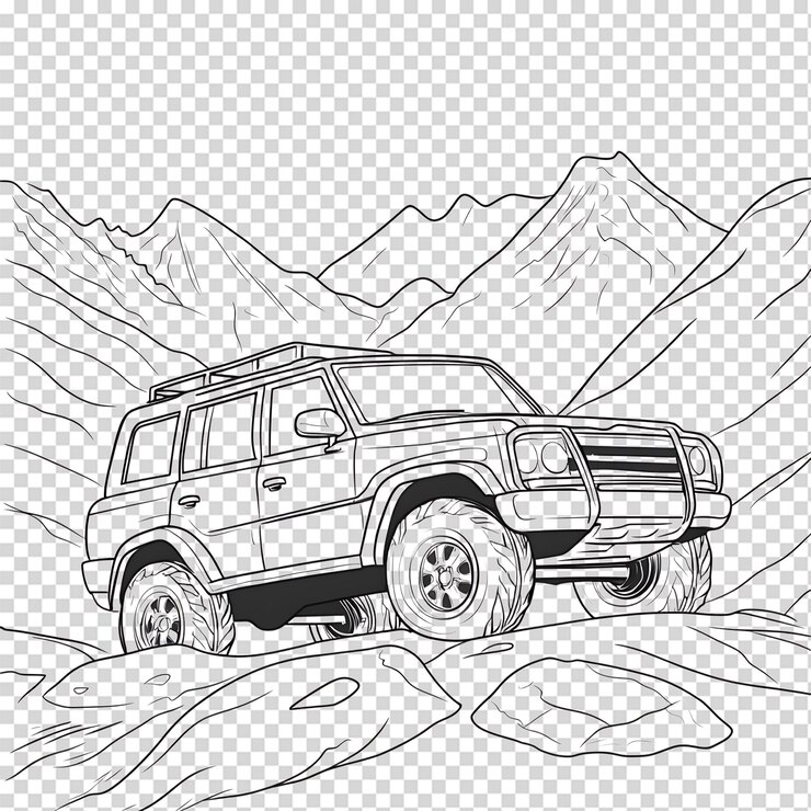 PSD suv erobert einen bergpass