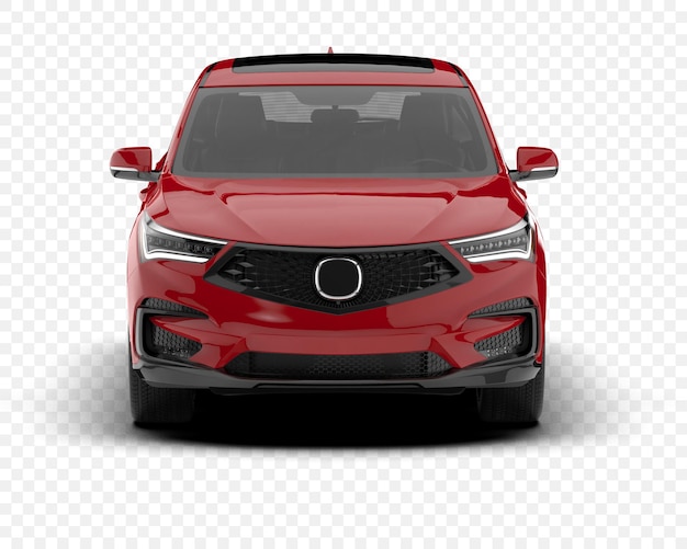 SUV de luxe rouge vue de devant