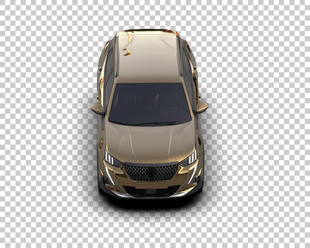 SUV modern terisolasi dengan latar belakang ilustrasi render 3D