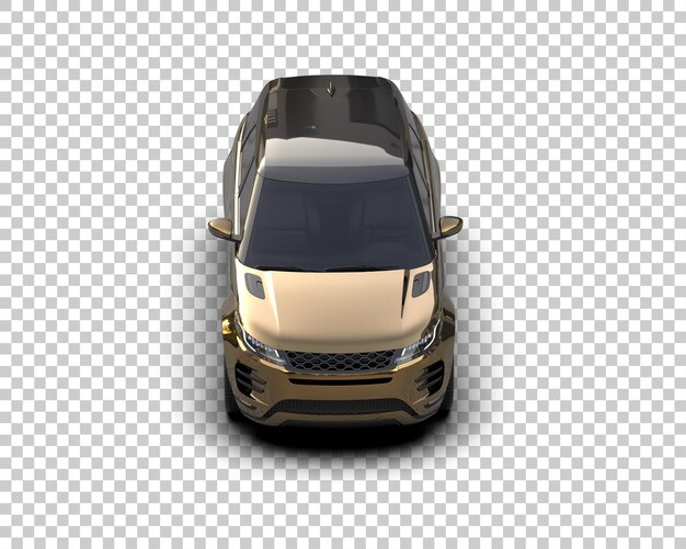 SUV modern terisolasi dengan latar belakang ilustrasi render 3D