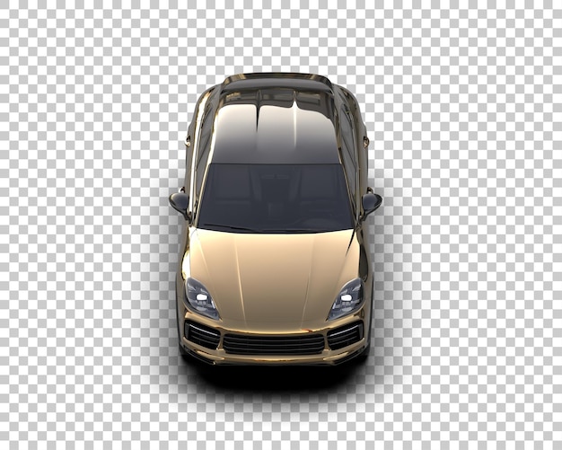 SUV modern terisolasi dengan latar belakang ilustrasi render 3D