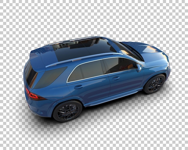 SUV moderne isolé sur le fond illustration de rendu 3D