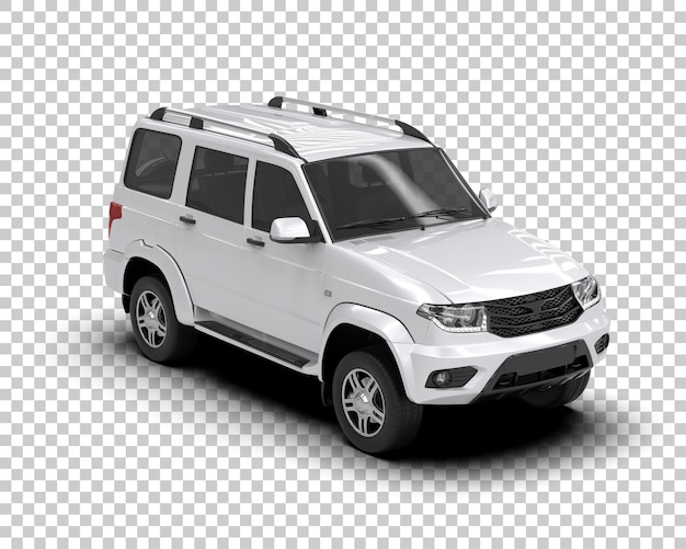 SUV moderne isolé sur le fond illustration de rendu 3D