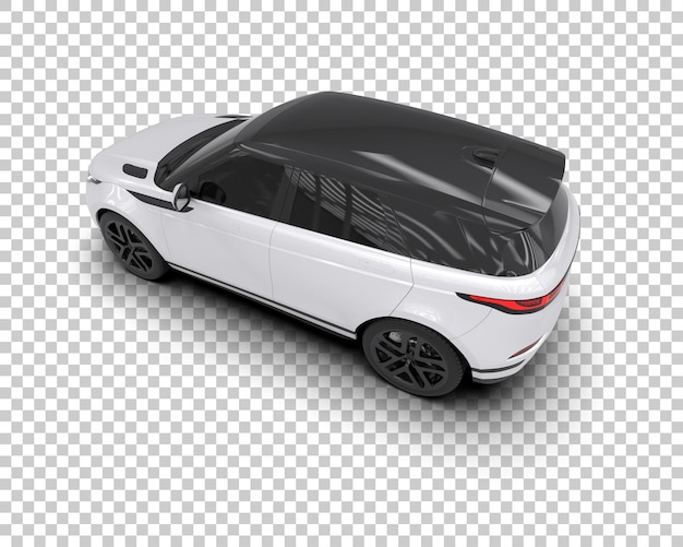 SUV moderne isolé sur le fond illustration de rendu 3D