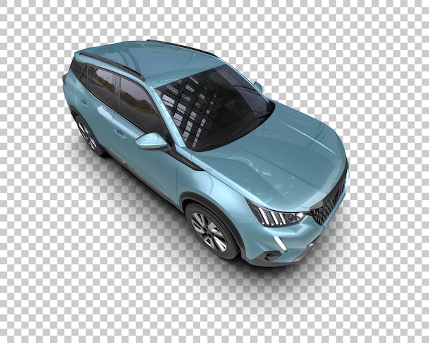 SUV moderne isolé sur le fond illustration de rendu 3D