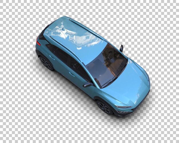 Un SUV moderno aislado en el fondo de una ilustración de renderización 3D