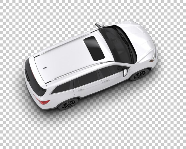 Un SUV moderno aislado en el fondo de una ilustración de renderización 3D