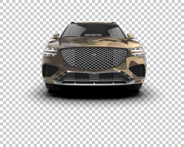 Un SUV moderno aislado en el fondo de una ilustración de renderización 3D