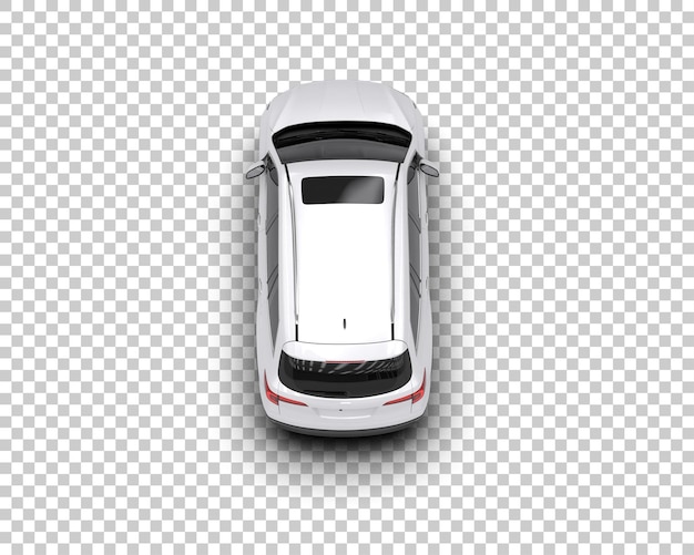 Un SUV moderno aislado en el fondo de una ilustración de renderización 3D