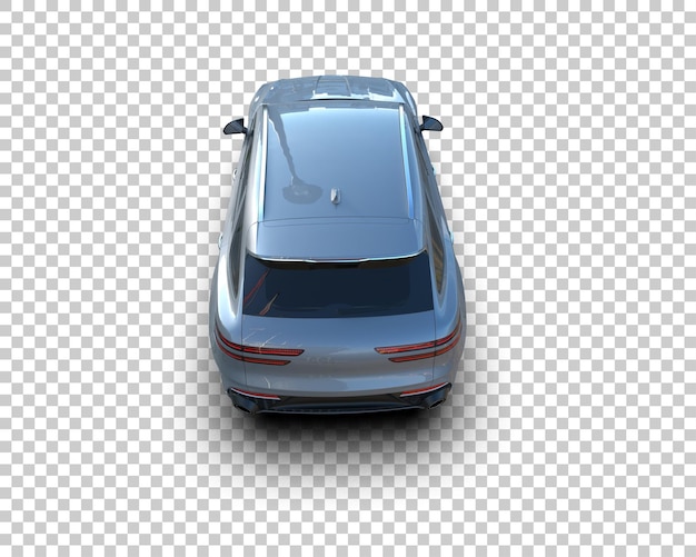 Un SUV moderno aislado en el fondo de una ilustración de renderización 3D