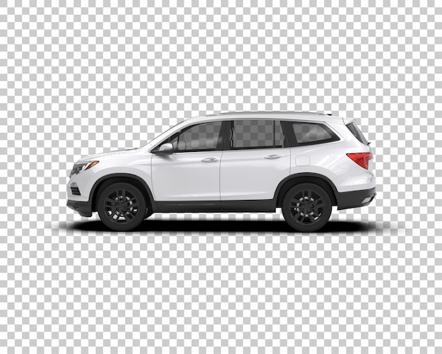 Un SUV moderno aislado en el fondo de una ilustración de renderización 3D