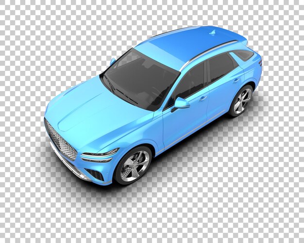 Un SUV moderno aislado en el fondo de una ilustración de renderización 3D