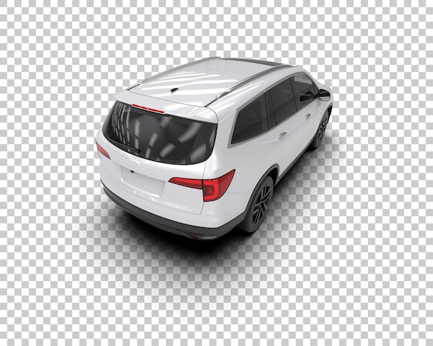 Un SUV moderno aislado en el fondo de una ilustración de renderización 3D