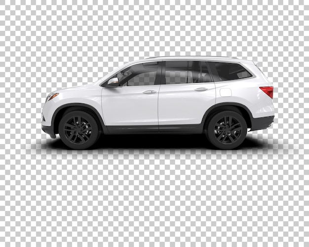 Un SUV moderno aislado en el fondo de una ilustración de renderización 3D
