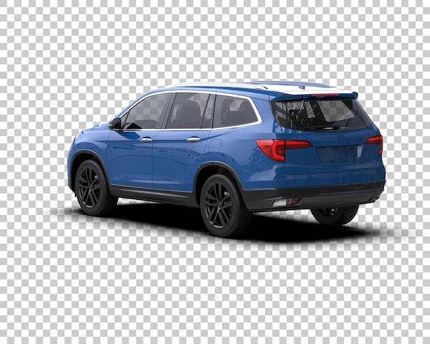Un SUV moderno aislado en el fondo de una ilustración de renderización 3D