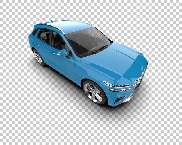 Un SUV moderno aislado en el fondo de una ilustración de renderización 3D