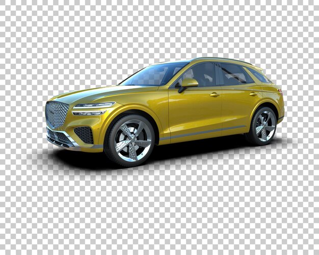 Un SUV moderno aislado en el fondo de una ilustración de renderización 3D